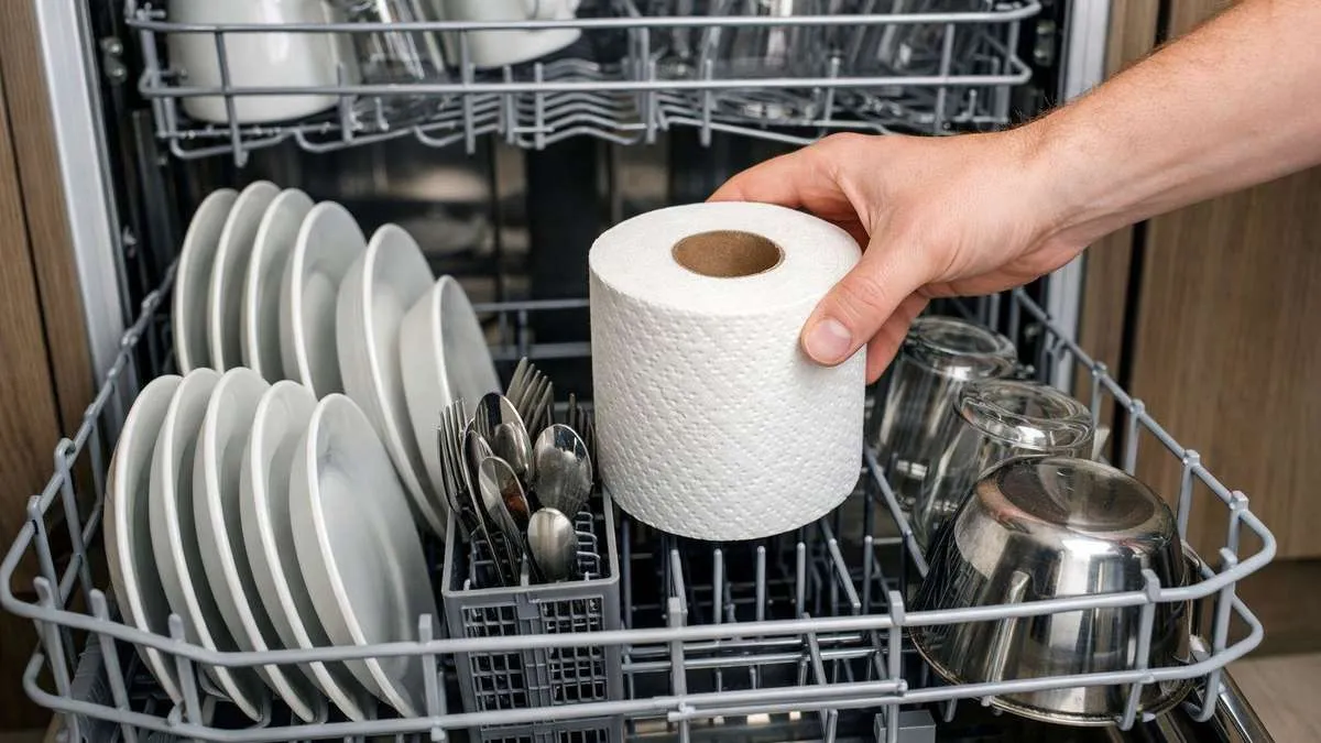 Warum du eine Rolle Toilettenpapier in den Geschirrspüler legen solltest